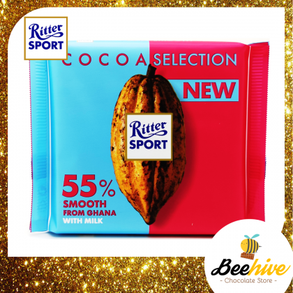 Ritter Sport Cocoa Slections 55% Smooth Dark Chocolate from Ghana with ...
